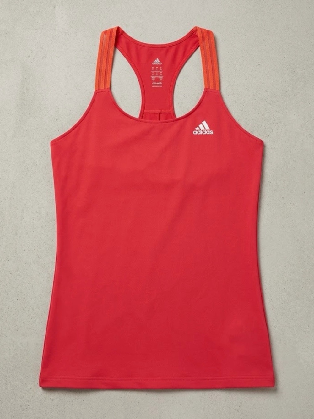 Adidas women’s racetrack tank top red size small